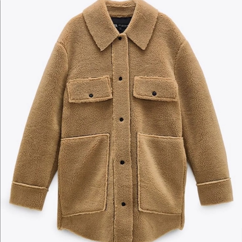 Zara Tan Sherpa Jacket